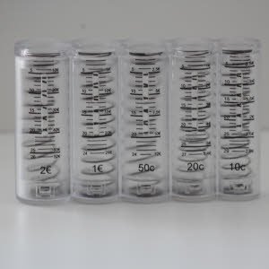 MUNTHOUDER: transparant met schaalverdeling