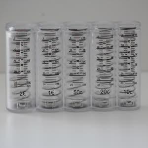 MUNTHOUDER transparant met schaalverdeling