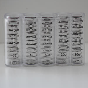 MUNTHOUDER: Transparant met schaalverdeling